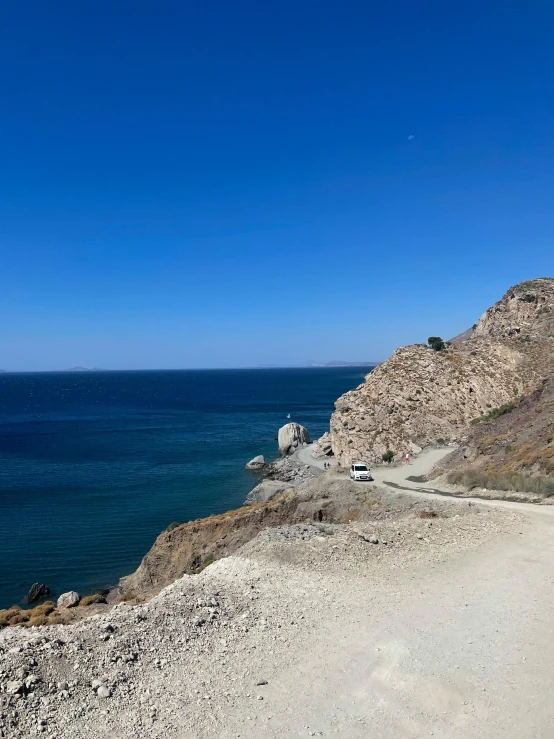 a beach that is next to some rocks