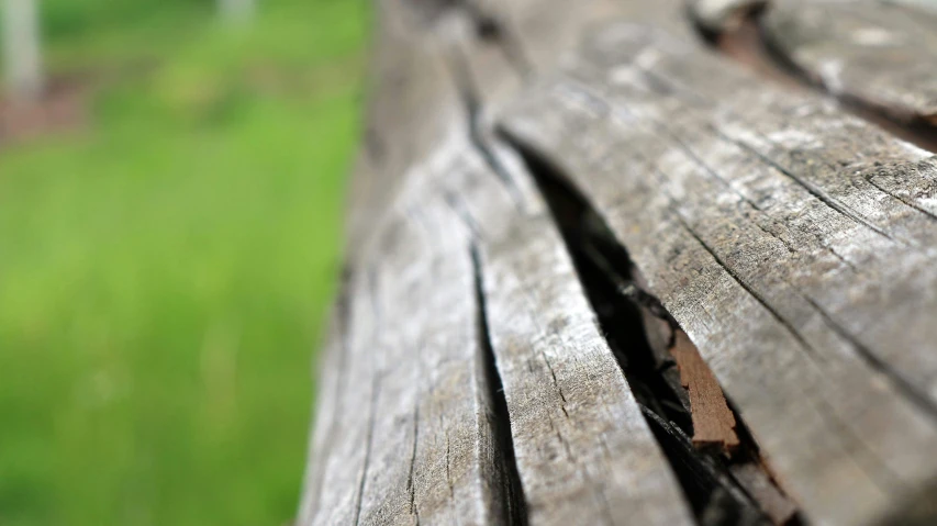 a bench that has fallen down on the side