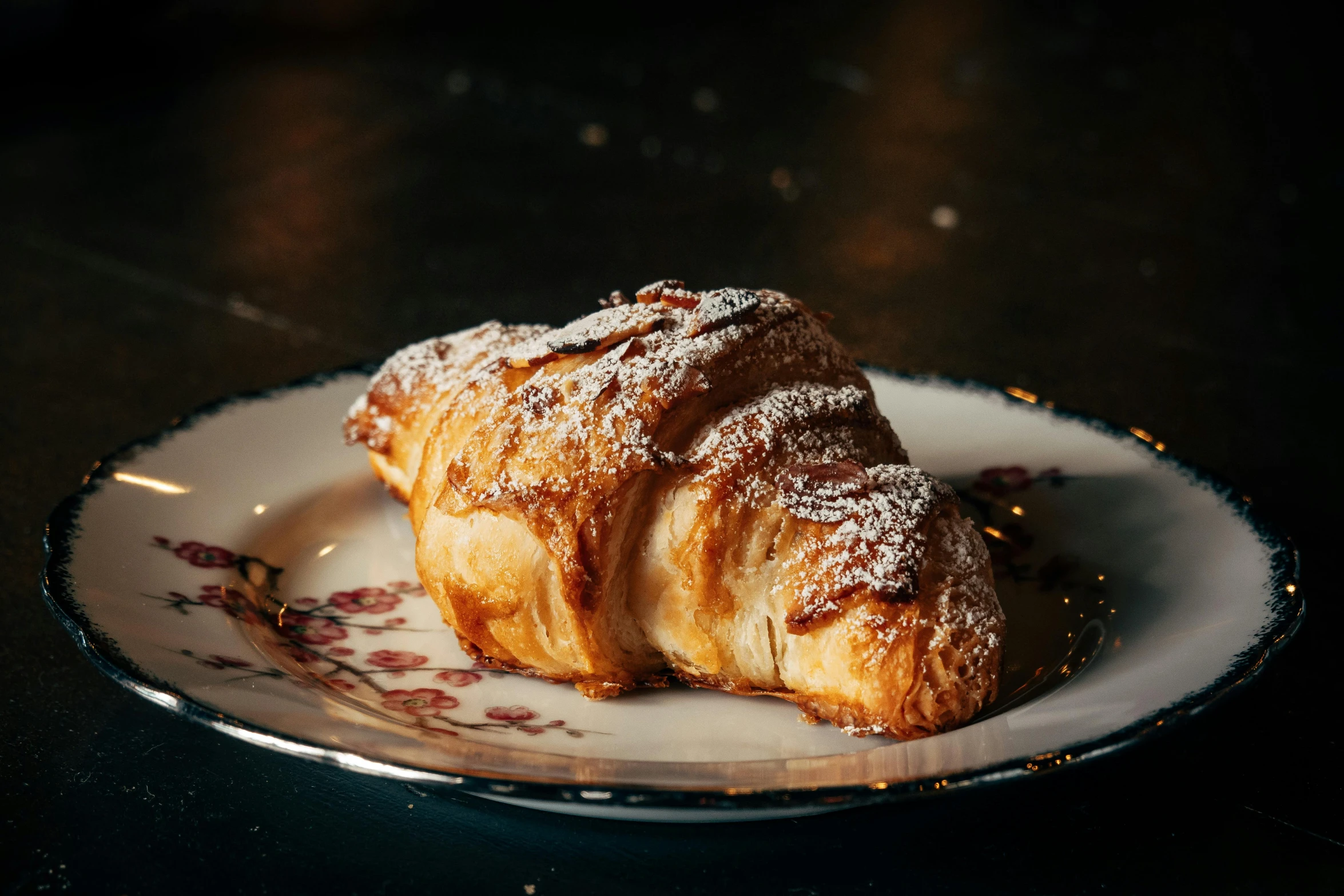 a pair of pastry sitting on top of a plate