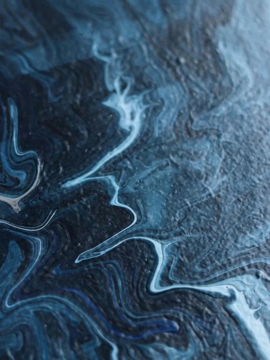 closeup of a frosty surface with white and blue lines