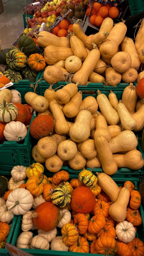 some very colorful baskets of fresh produce for sale