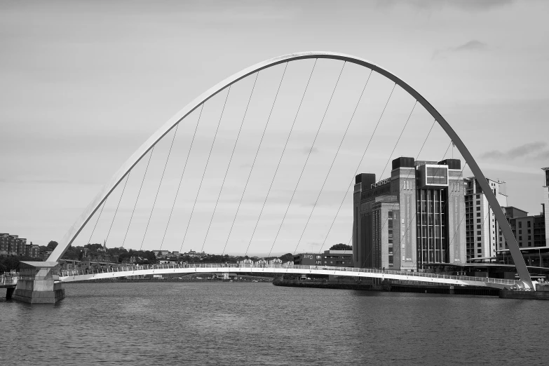 a very large arch spanning the width of a river