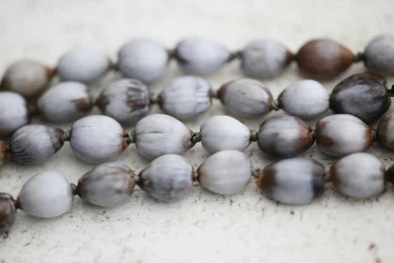 a few gray colored balls lying on a surface