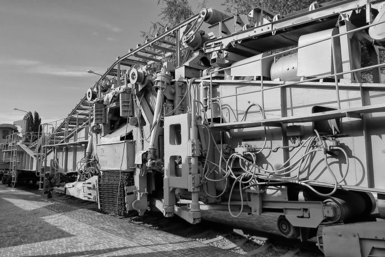 there are many wires in the train car