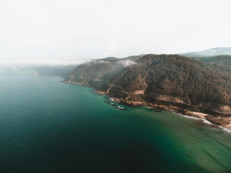 the water is green from the air