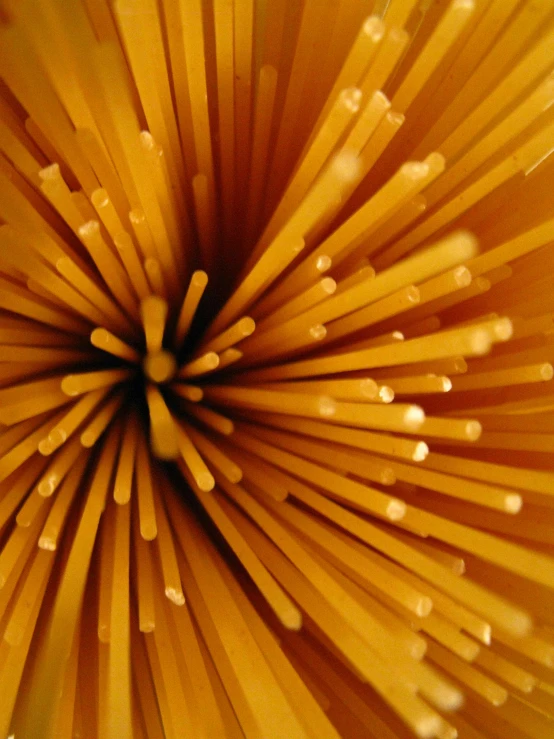 looking down on the yellow noodles and its spirals