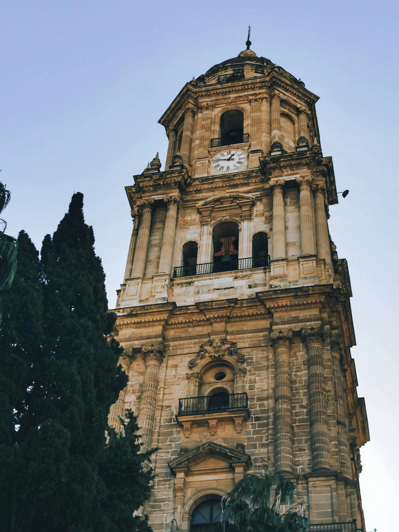 a large tower with a clock at the top