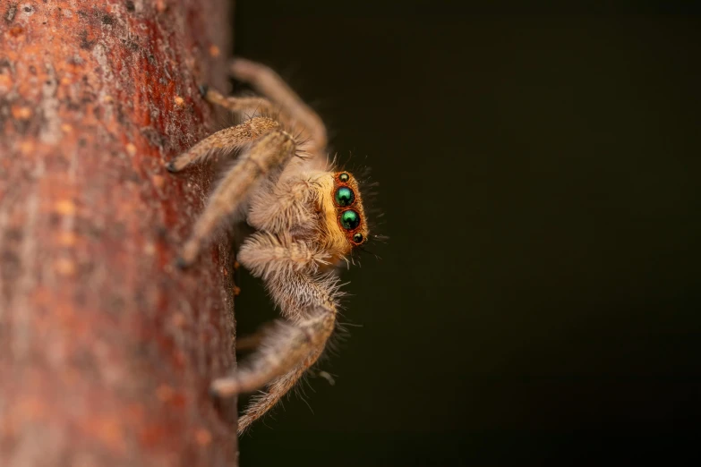 a close up s of a spider on a tree