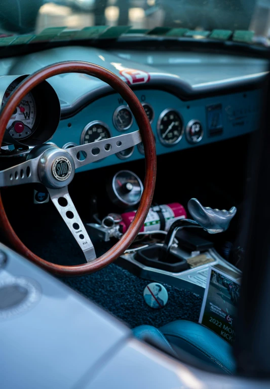 a dashboard in a car that has steering wheel controls