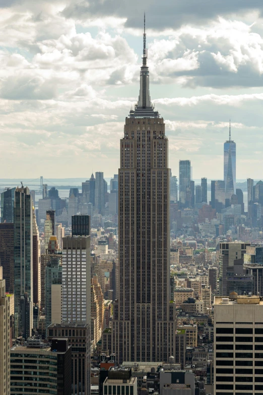 view of the city skyline from atop of the empire building