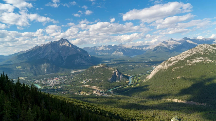 the view of mountain range is scenic from the top