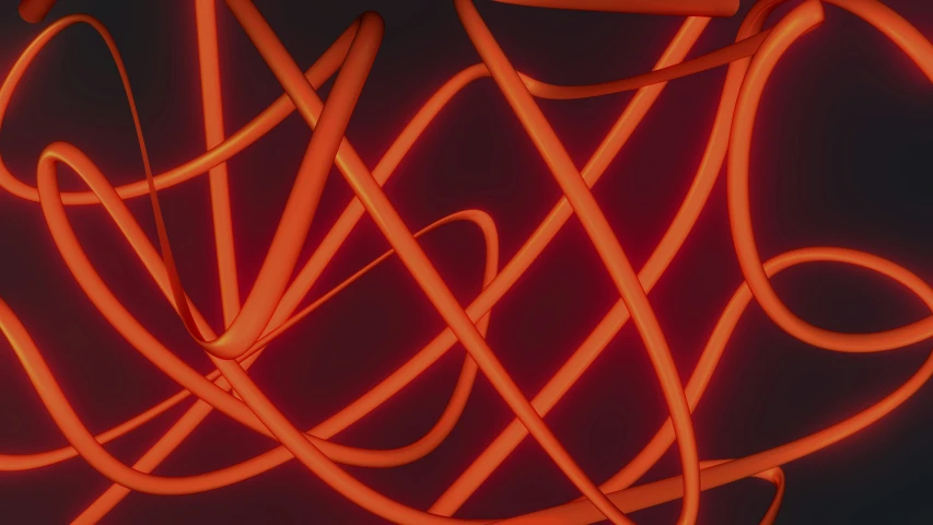a red string and a black background are all visible