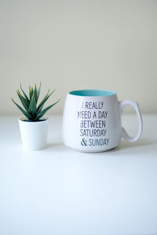 there is a coffee mug with a quote on it