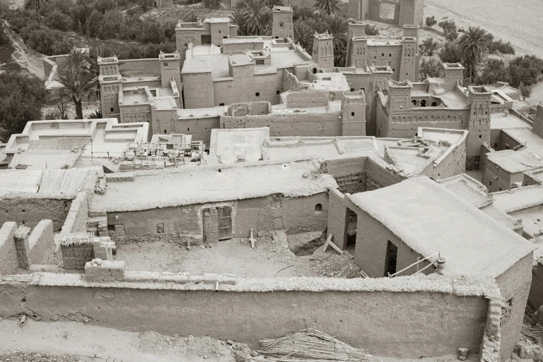 an old adobe house in a remote village