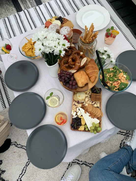 a table that has some food on it