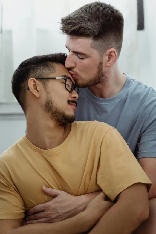 two men sharing an intimate moment together