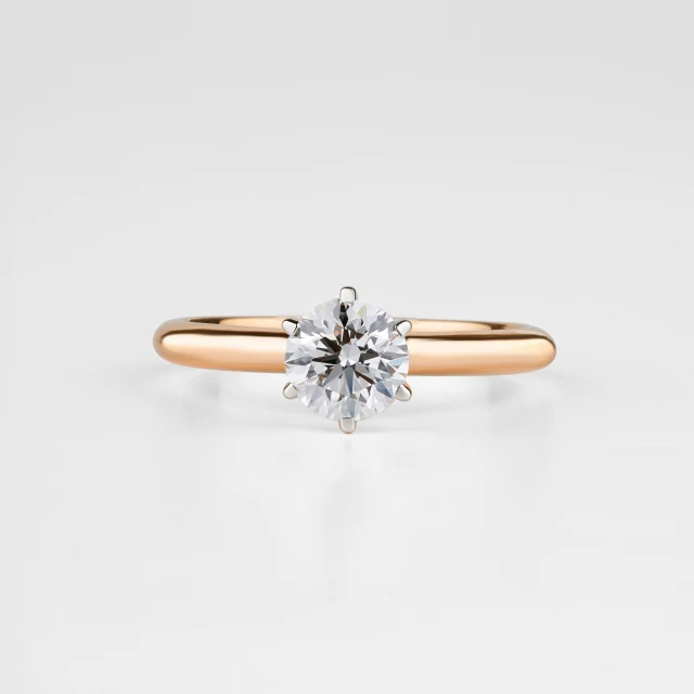 a simple round brilliant diamond ring