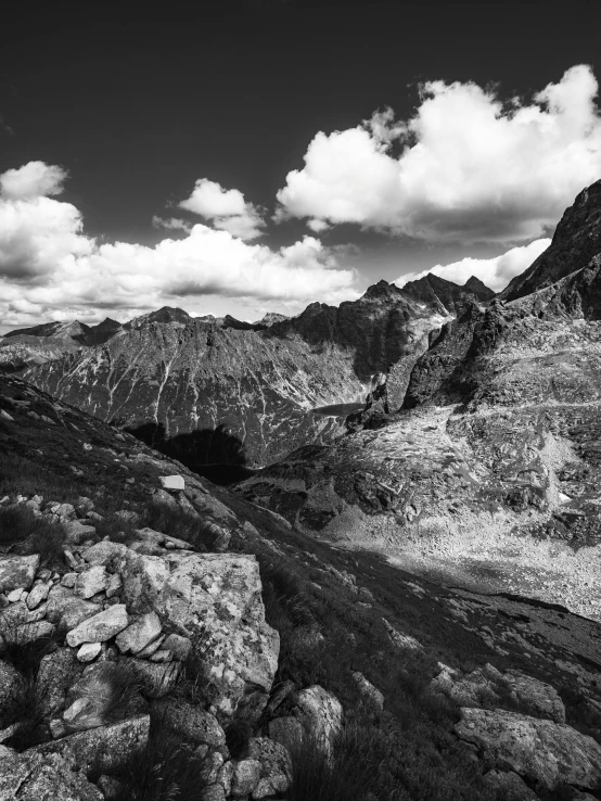 a very large rock formation in the mountains