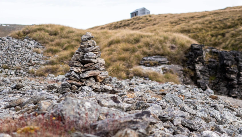 a pile of rocks stacked on top of each other