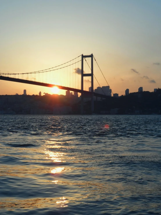 a bridge that is over some water