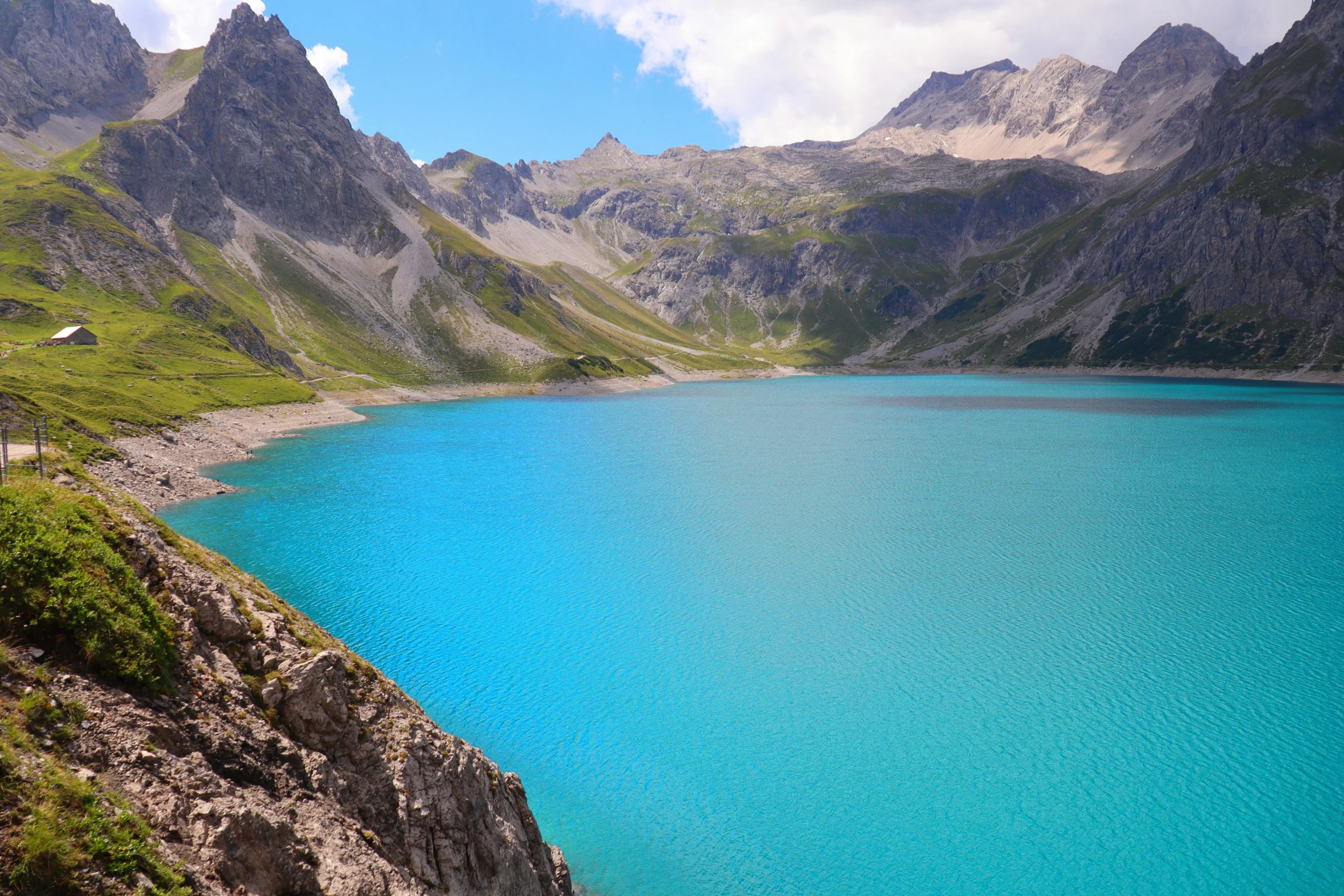 a body of water in the mountains