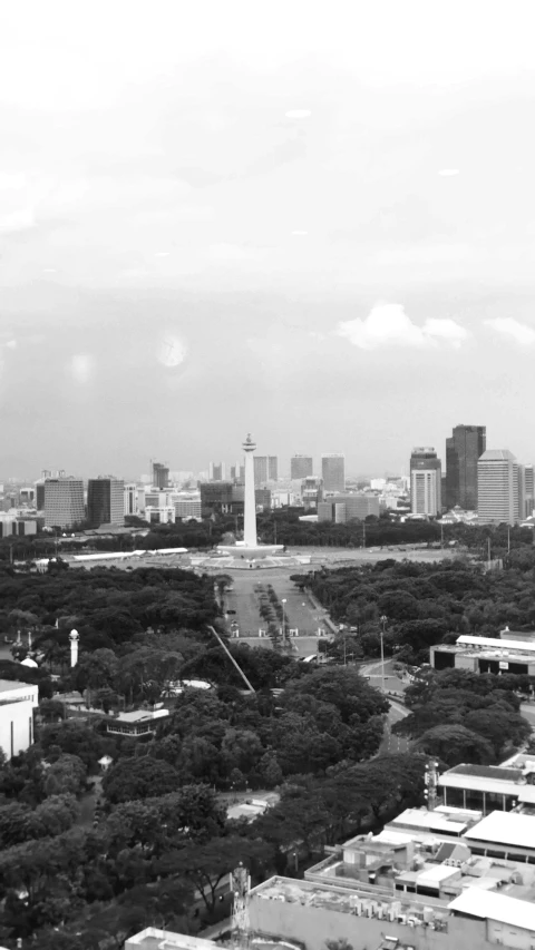 the black and white po of an aerial view of washington, d c