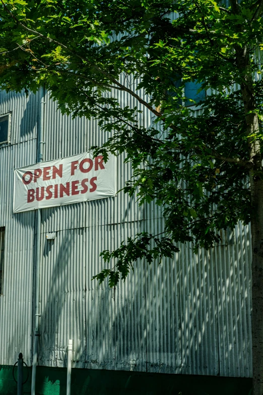 there is a sign on the side of a building