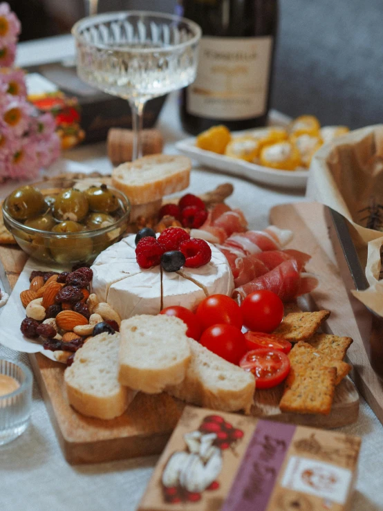 a bunch of food sitting on top of a table