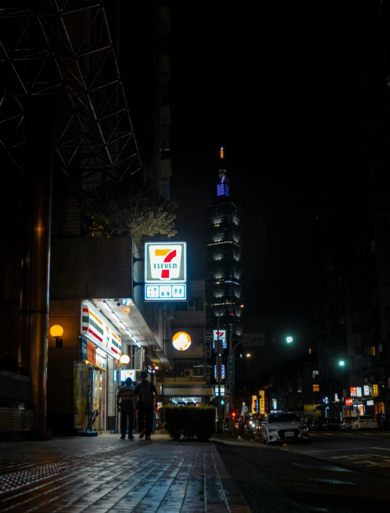 a street scene with the light on and no cars