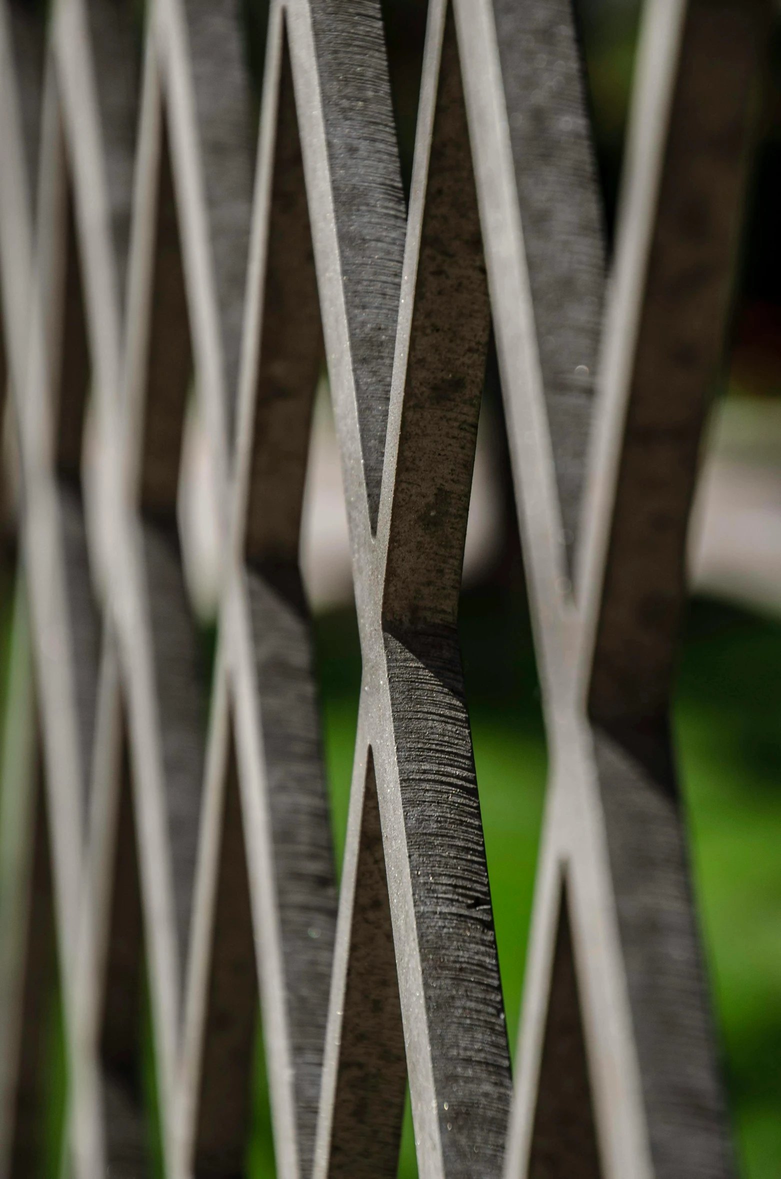 this is an image of a fence with some metal bars