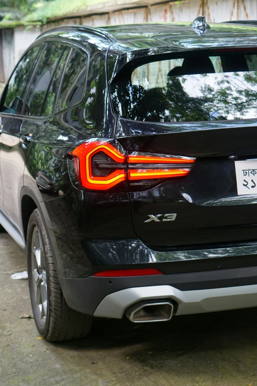 the tail lights on a vehicle glow orange