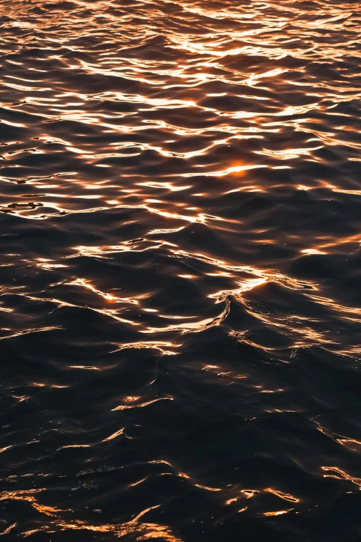 the bright glare of sunlight on water waves