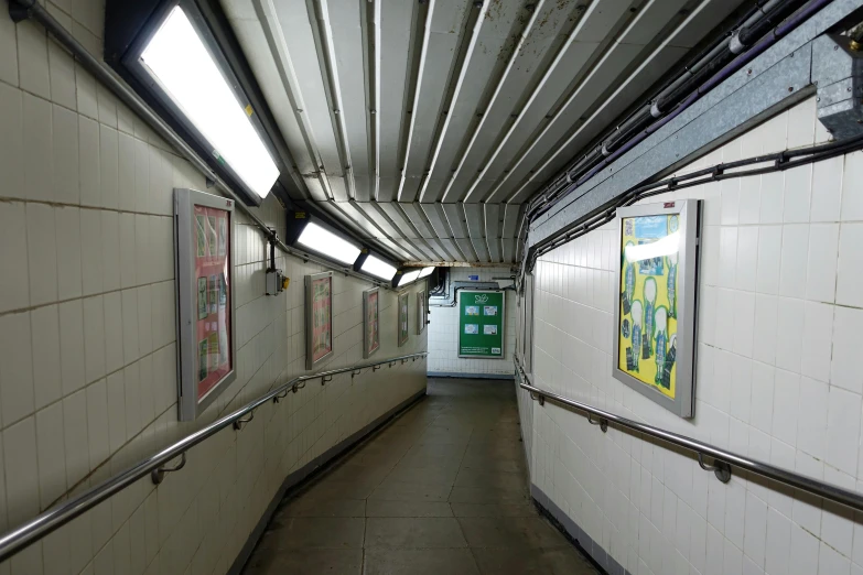 there is a hallway that leads to the toilet