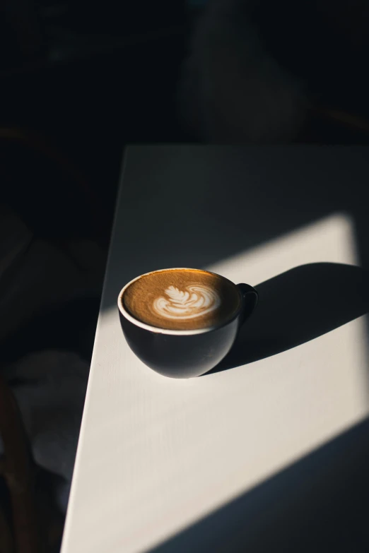 an empty cup with a smiley face drawn in the foam