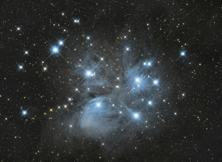 an image of a blue star cluster