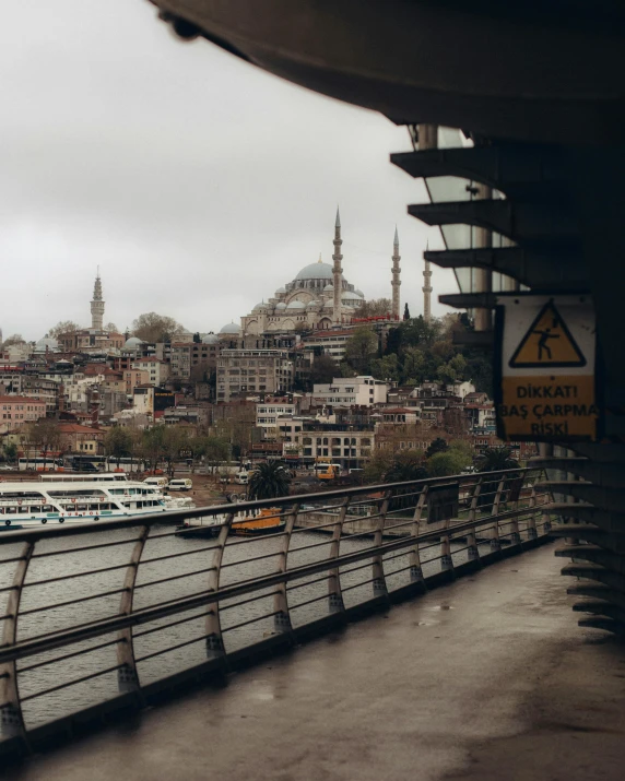 a view of an old city from an overpass