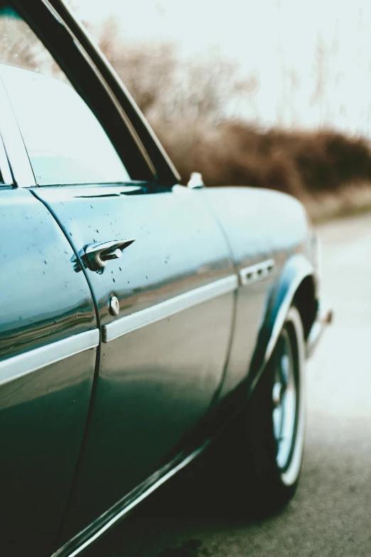 a car with the side window partially open