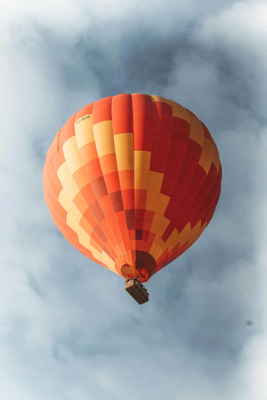 the air balloon is very high in the sky