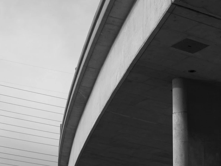 a black and white po of an overpass