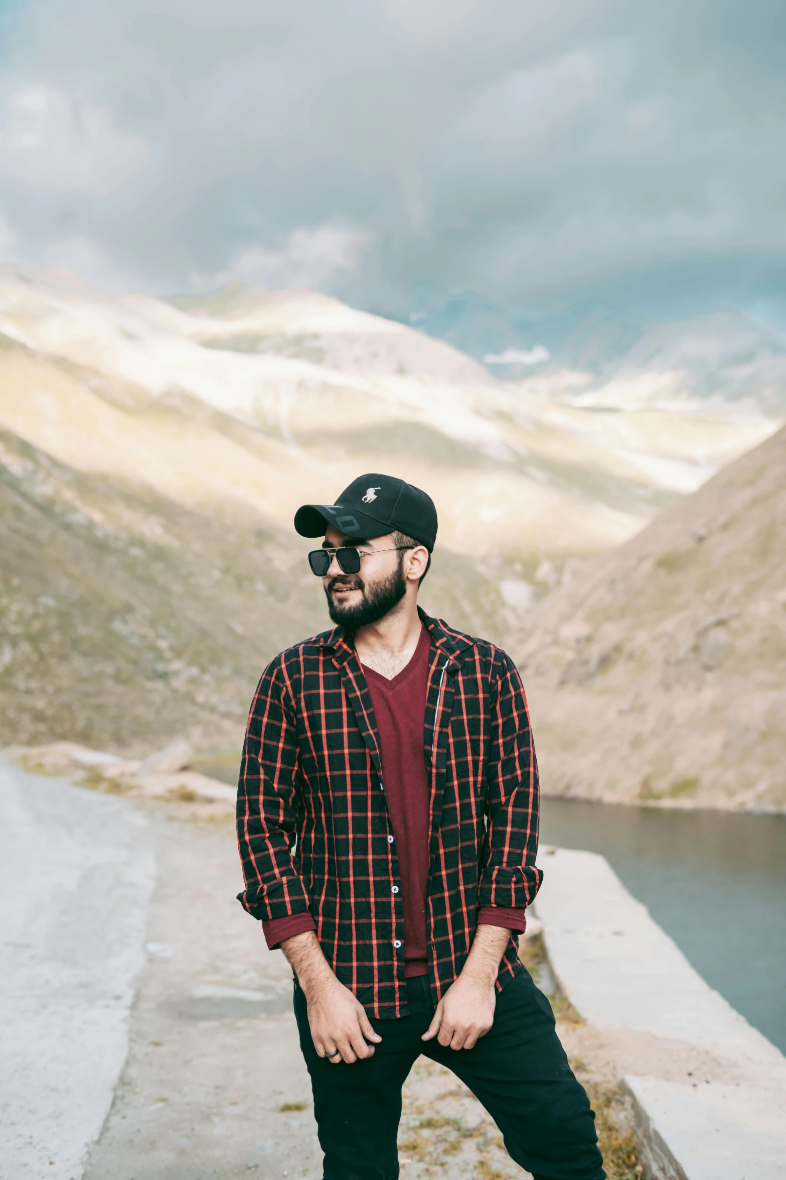 a person standing near a body of water