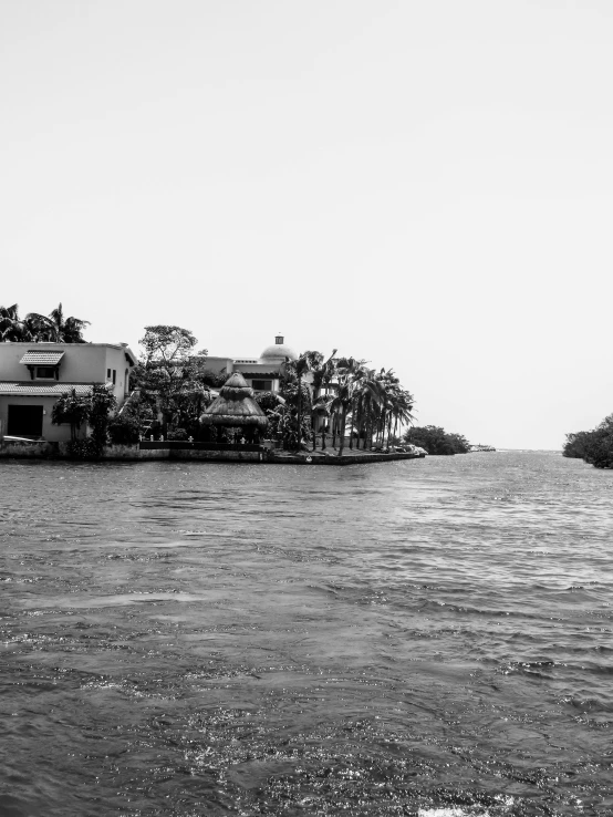 this is an island with lots of trees on top