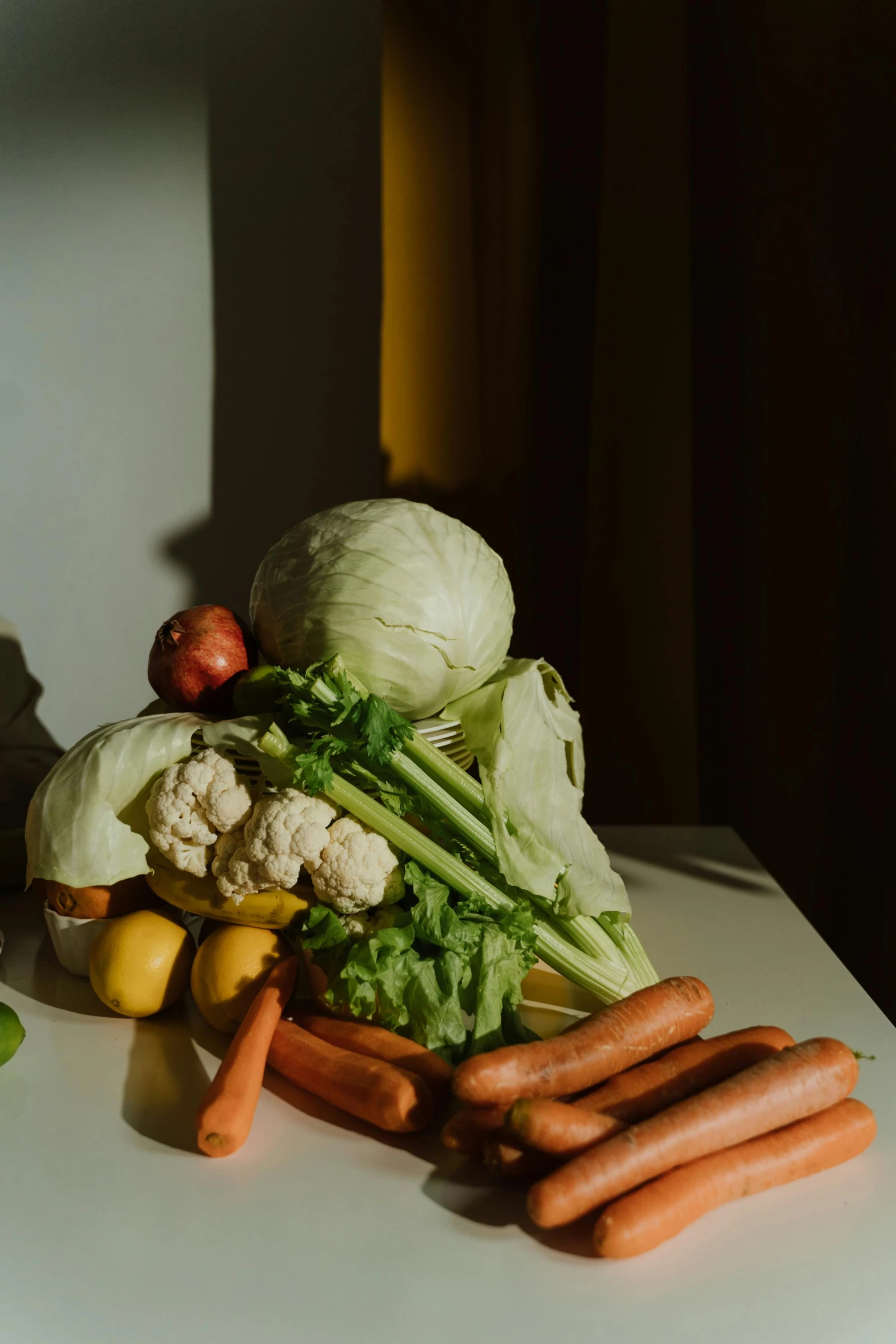 a picture of a group of vegetables on a table