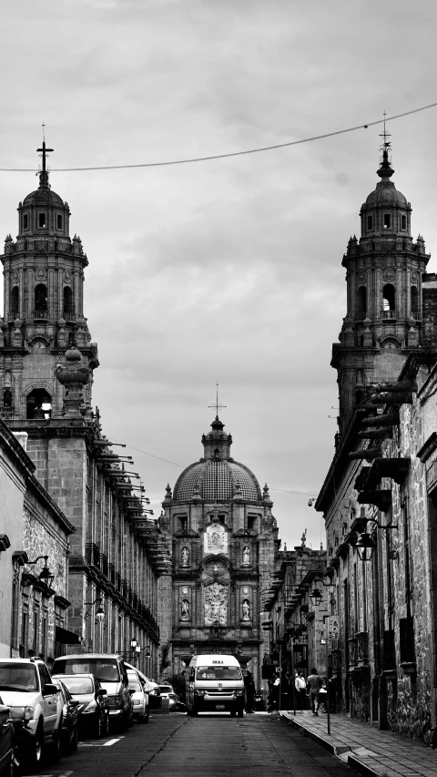 an old po of a very large church