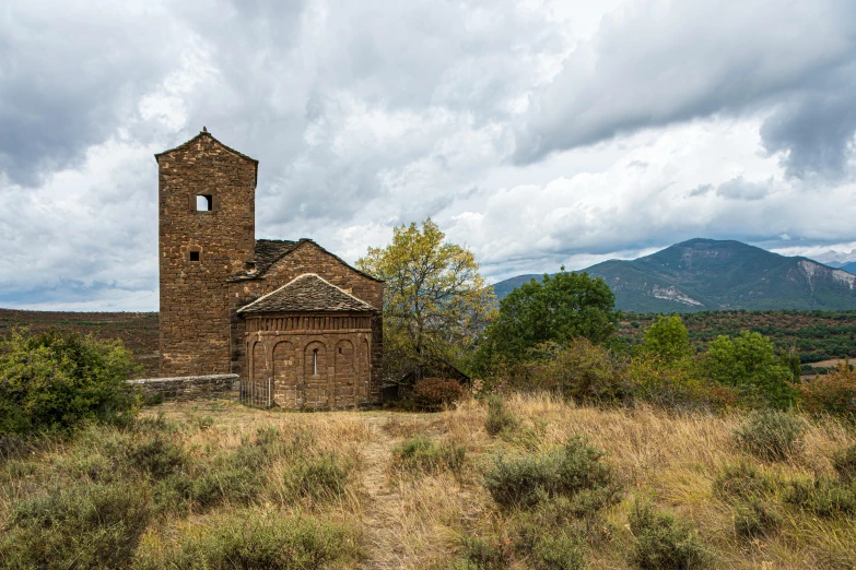 an old church in the middle of nowhere