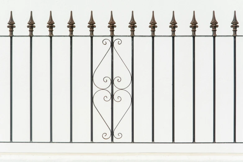 a large black iron fence with ornate designs