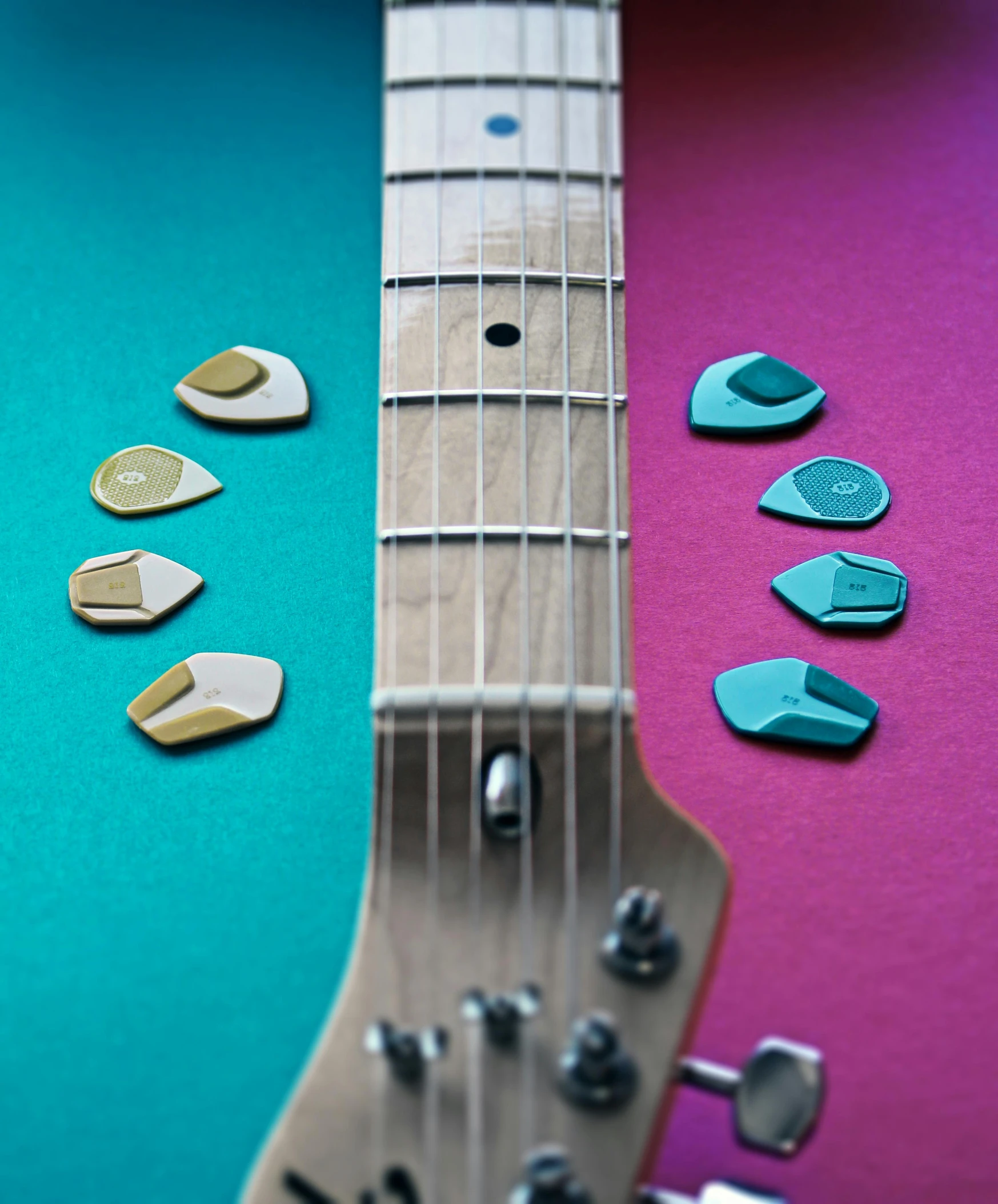 a closeup of a guitar pickuper pickers and its acoustic pickers