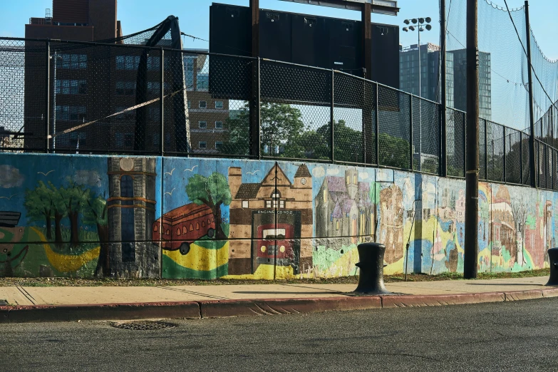 this is a picture of a fence with graffiti on it