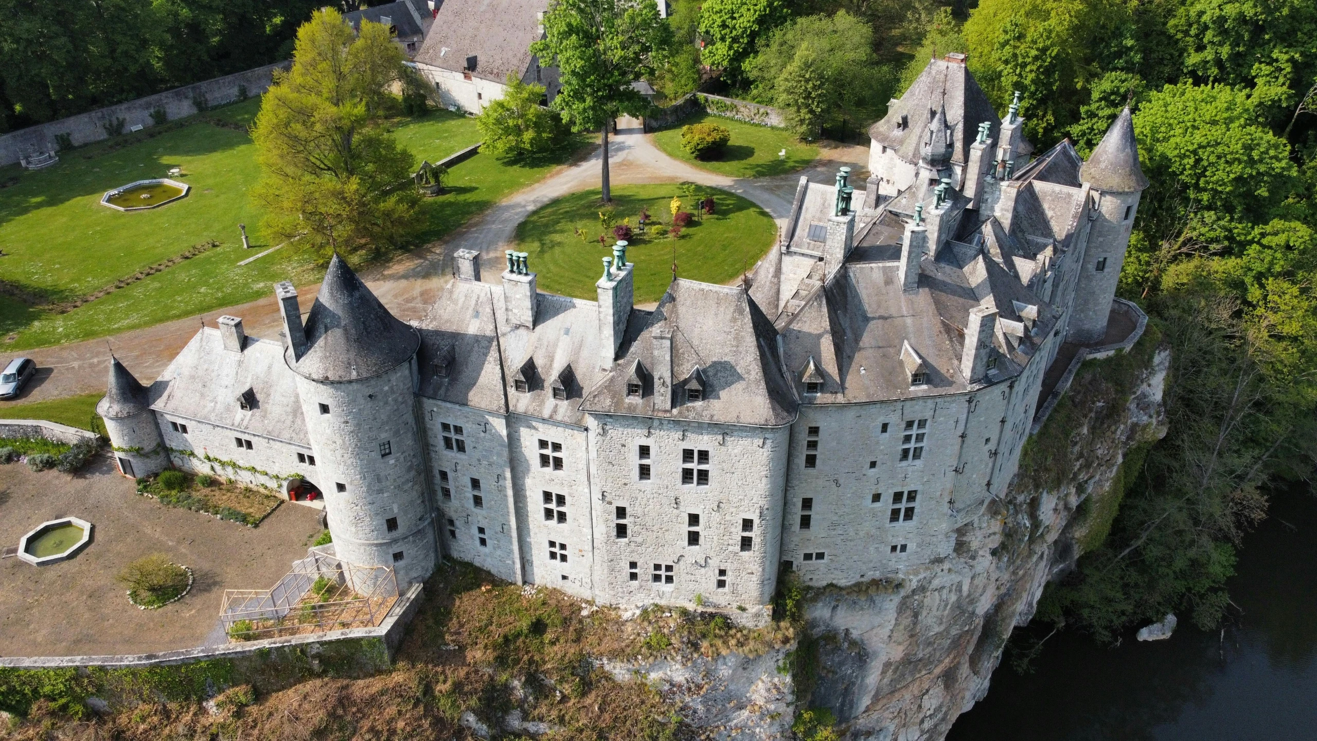 an old castle perched high on a cliff