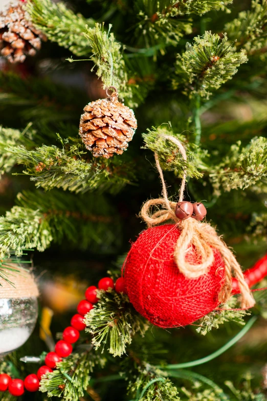 a christmas tree with ornaments on it