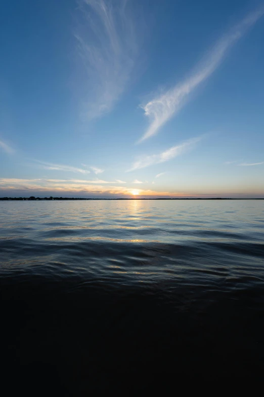 a very beautiful sunset over the ocean